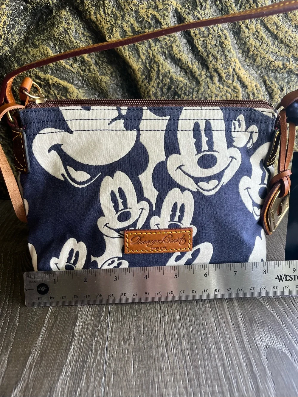 Dooney & Bourke Disney Mickey Navy & White Canvas hobo D23 edition NWT